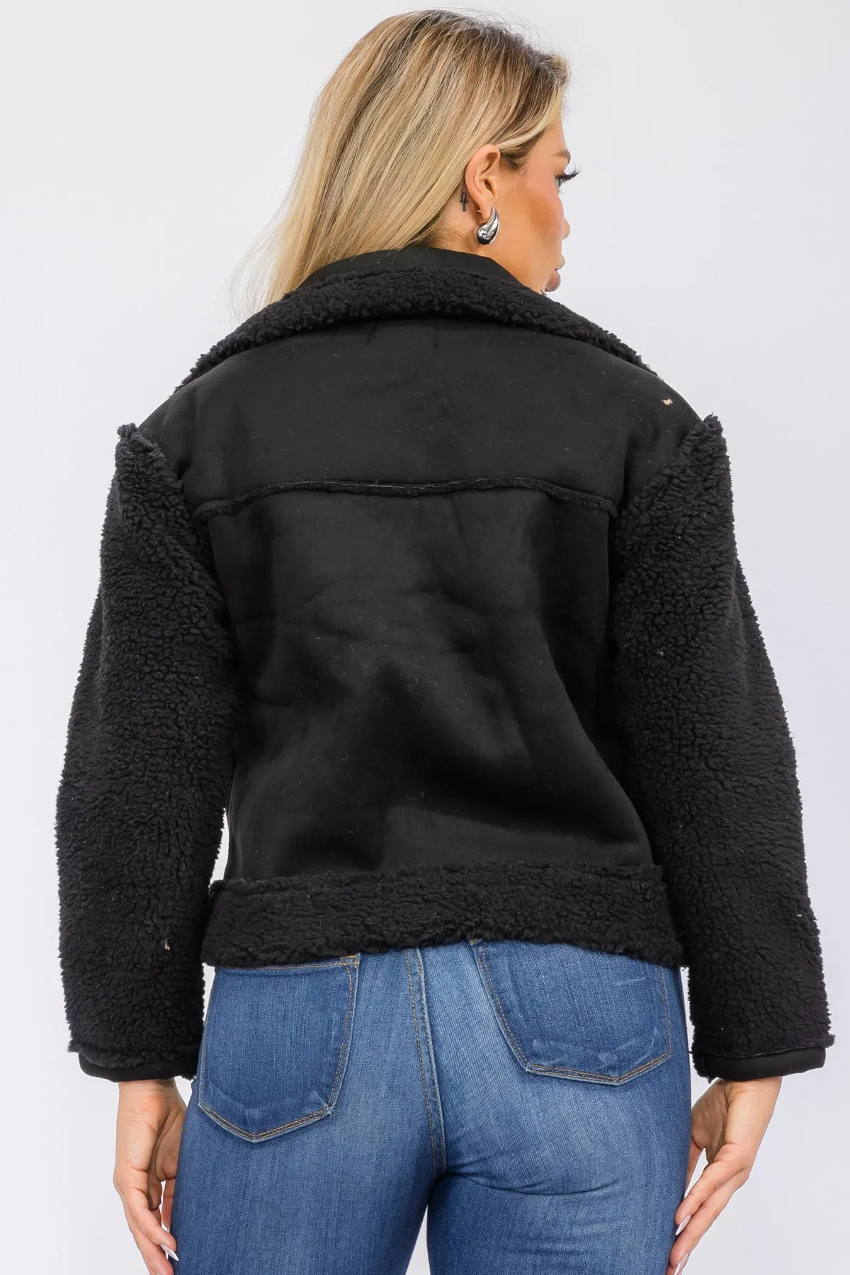 ANM736 - Moto Style Fur Jacket
