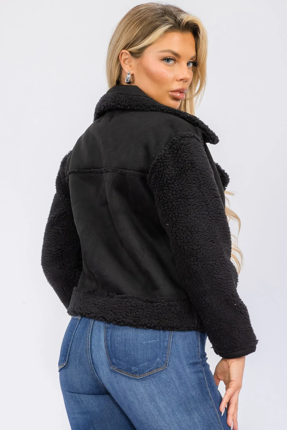 ANM736 - Moto Style Fur Jacket