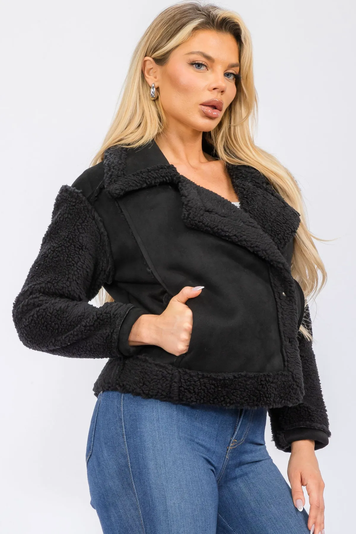 ANM736 - Moto Style Fur Jacket