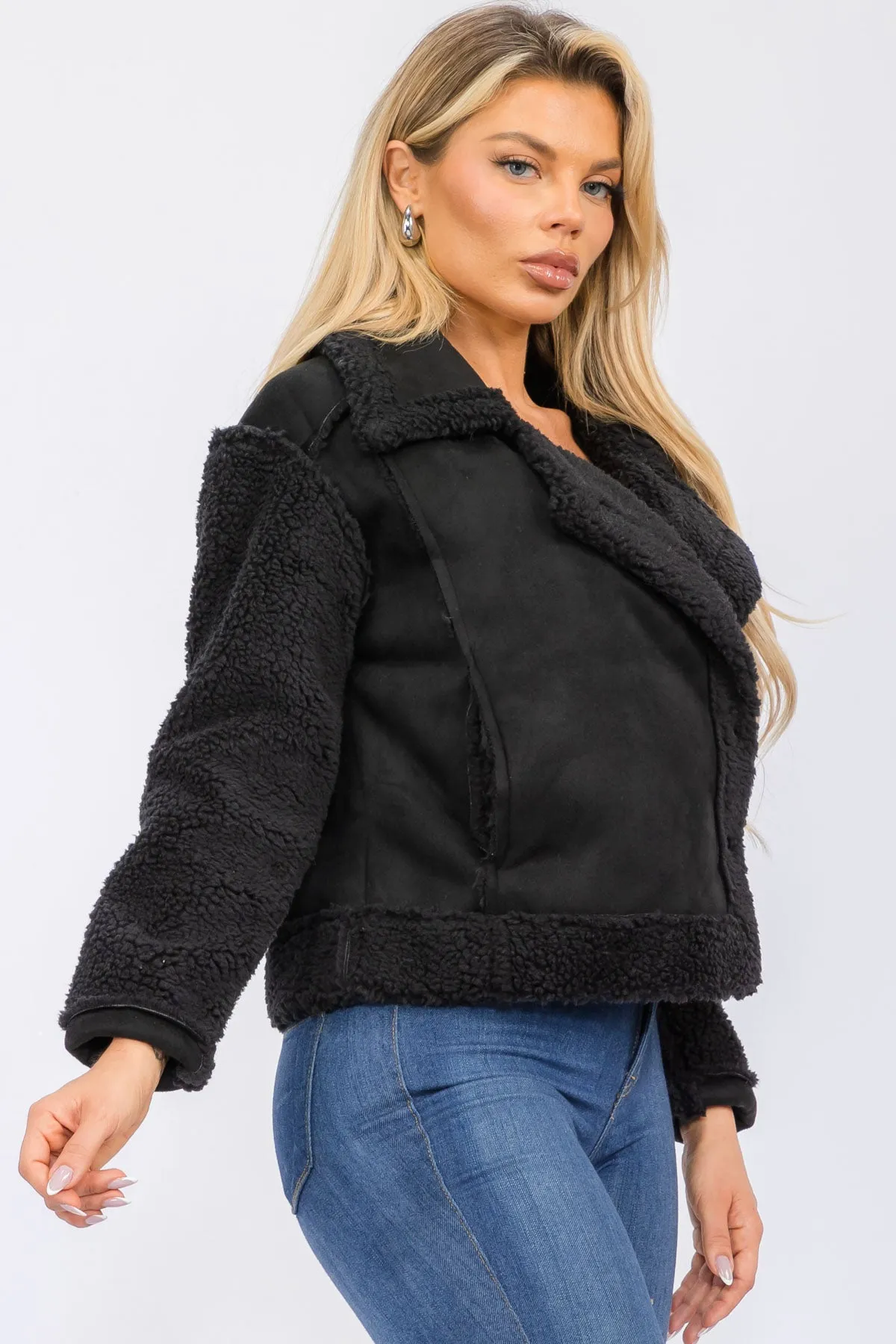 ANM736 - Moto Style Fur Jacket