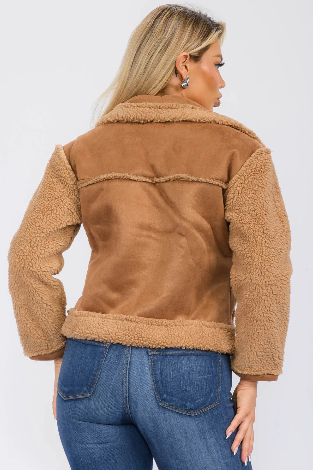 ANM736 - Moto Style Fur Jacket