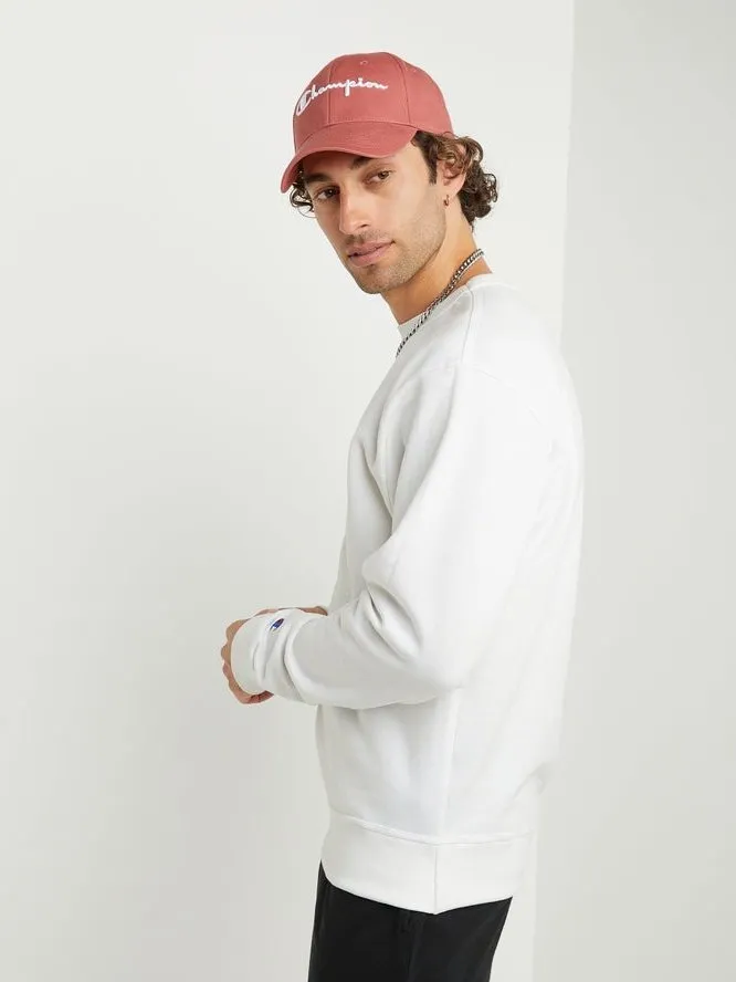 Champion Men's PowerBlend Fleece Crew C Logo White S0888 407D55 045