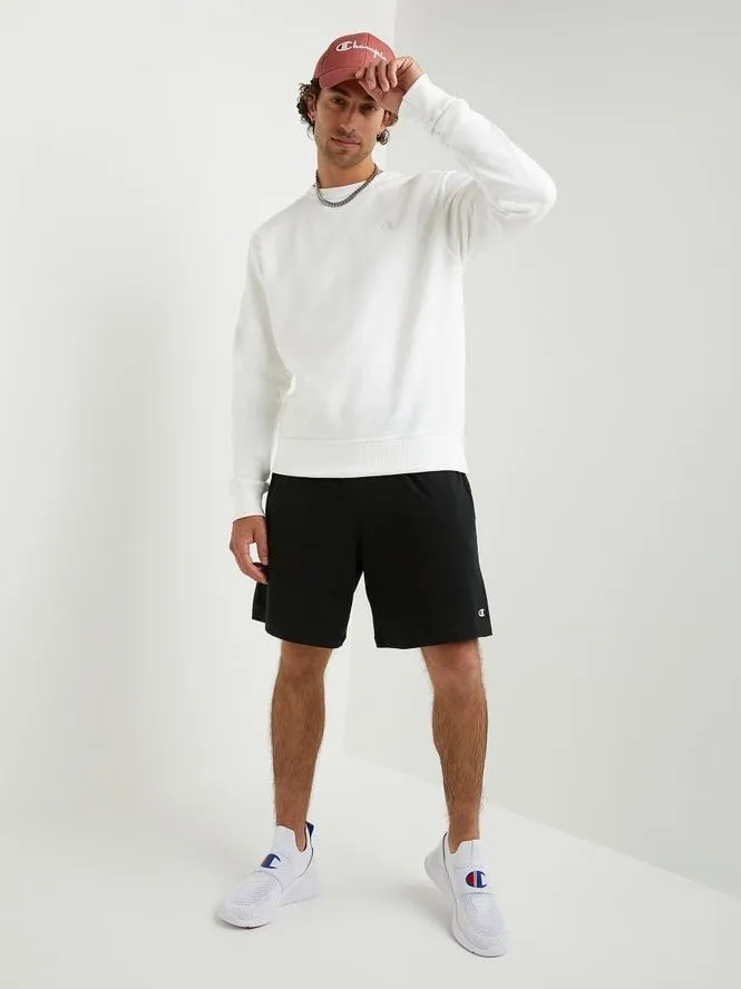 Champion Men's PowerBlend Fleece Crew C Logo White S0888 407D55 045
