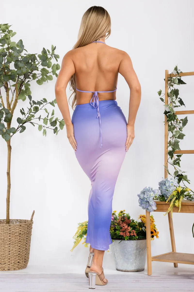 D814 - Tie Dye Maxi Dress