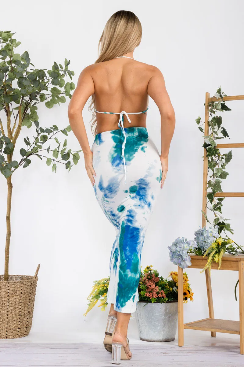 D814 - Tie Dye Maxi Dress