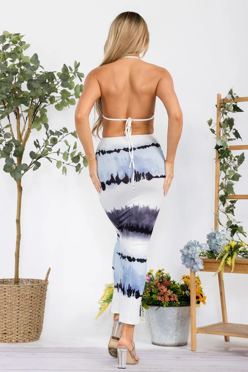 D814 - Tie Dye Maxi Dress