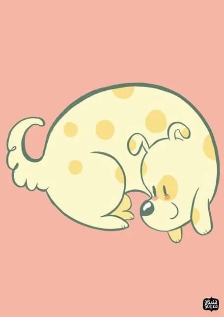 Doggie Curl Wall Art