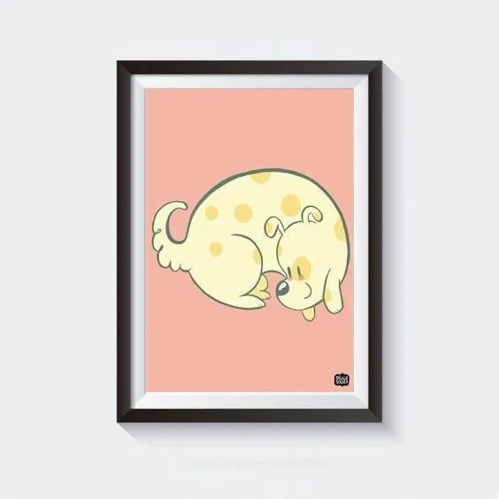 Doggie Curl Wall Art