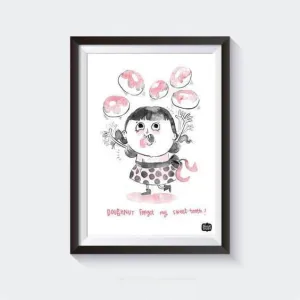 Doughnut Girl Wall Art