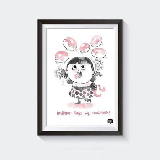 Doughnut Girl Wall Art