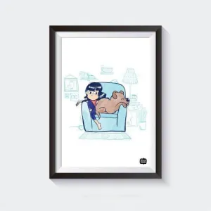 Girl On The Couch Wall Art