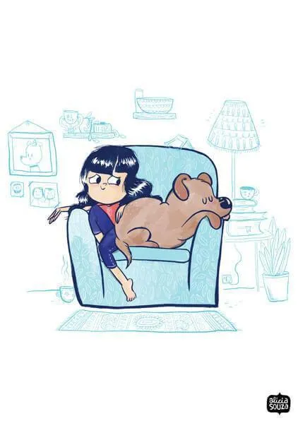 Girl On The Couch Wall Art