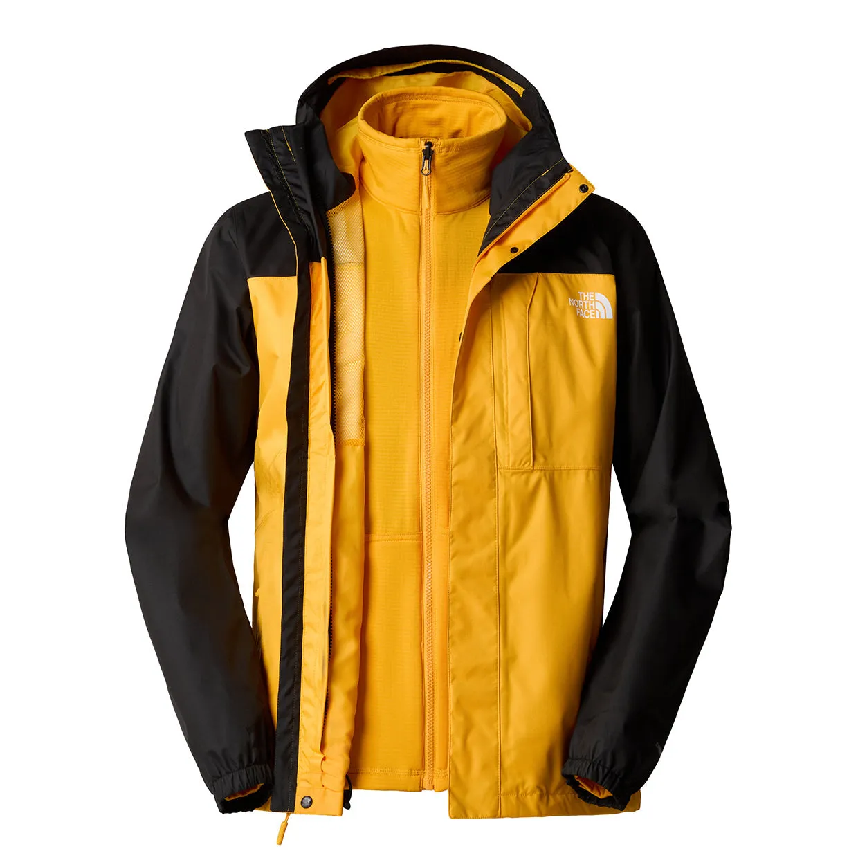 Giubbino Uomo The North Face Quest Zip-in Triclimate Giallo / Nero