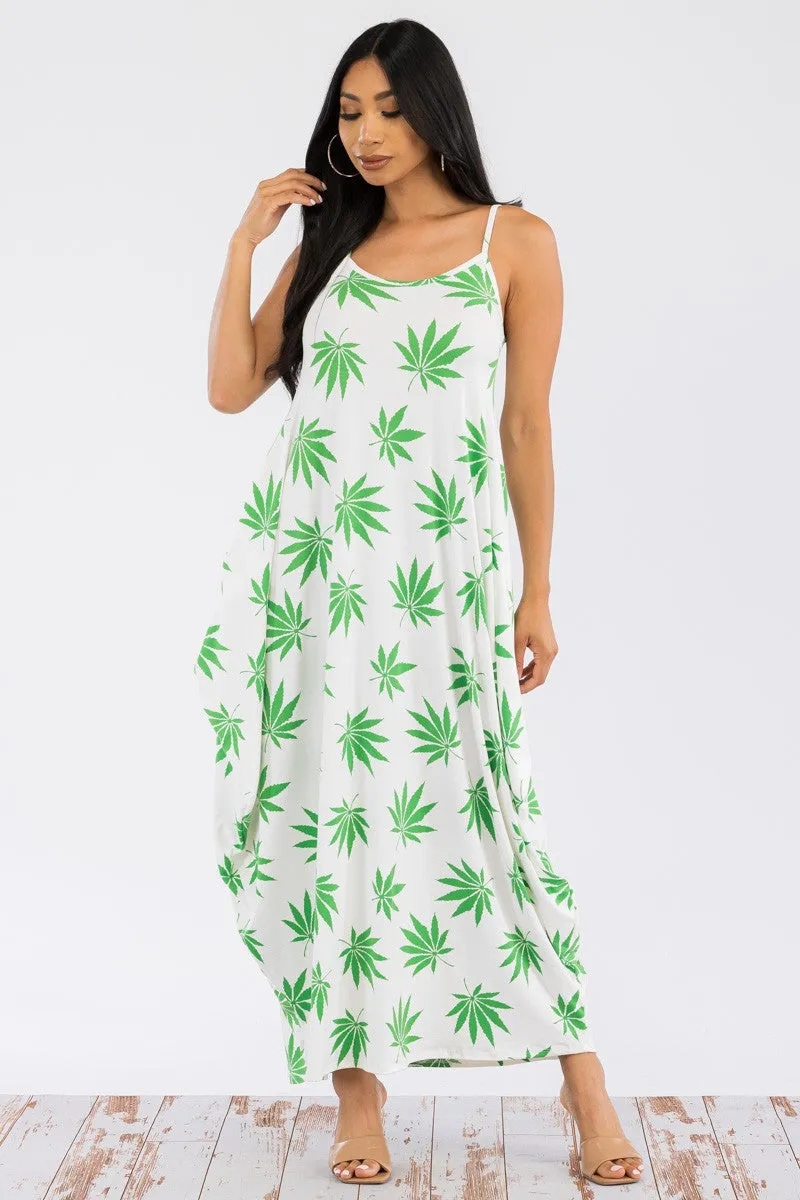 HH645X-MARI - CAMI MAXI DRESS WITH POCKETS
