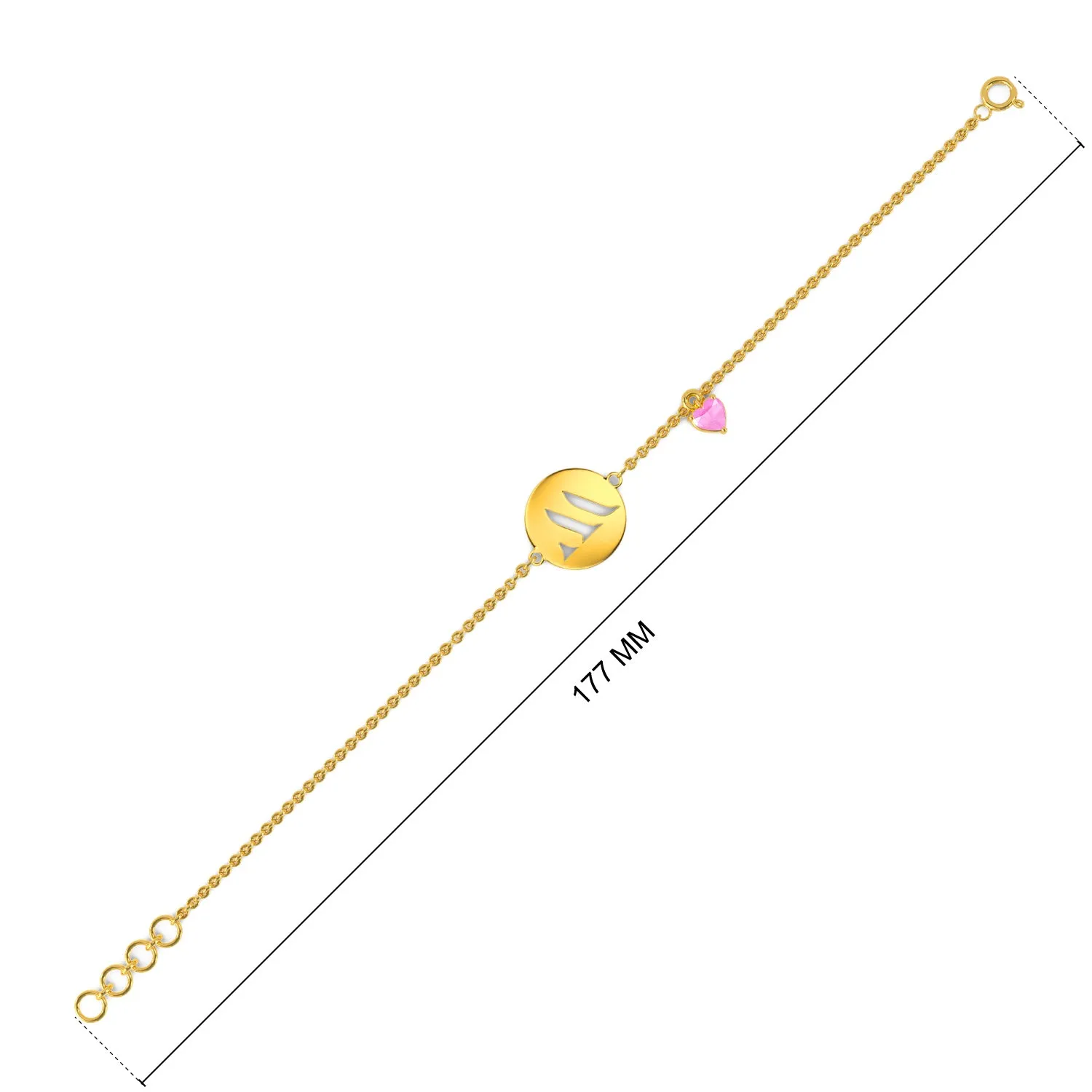 Initial M Bracelet