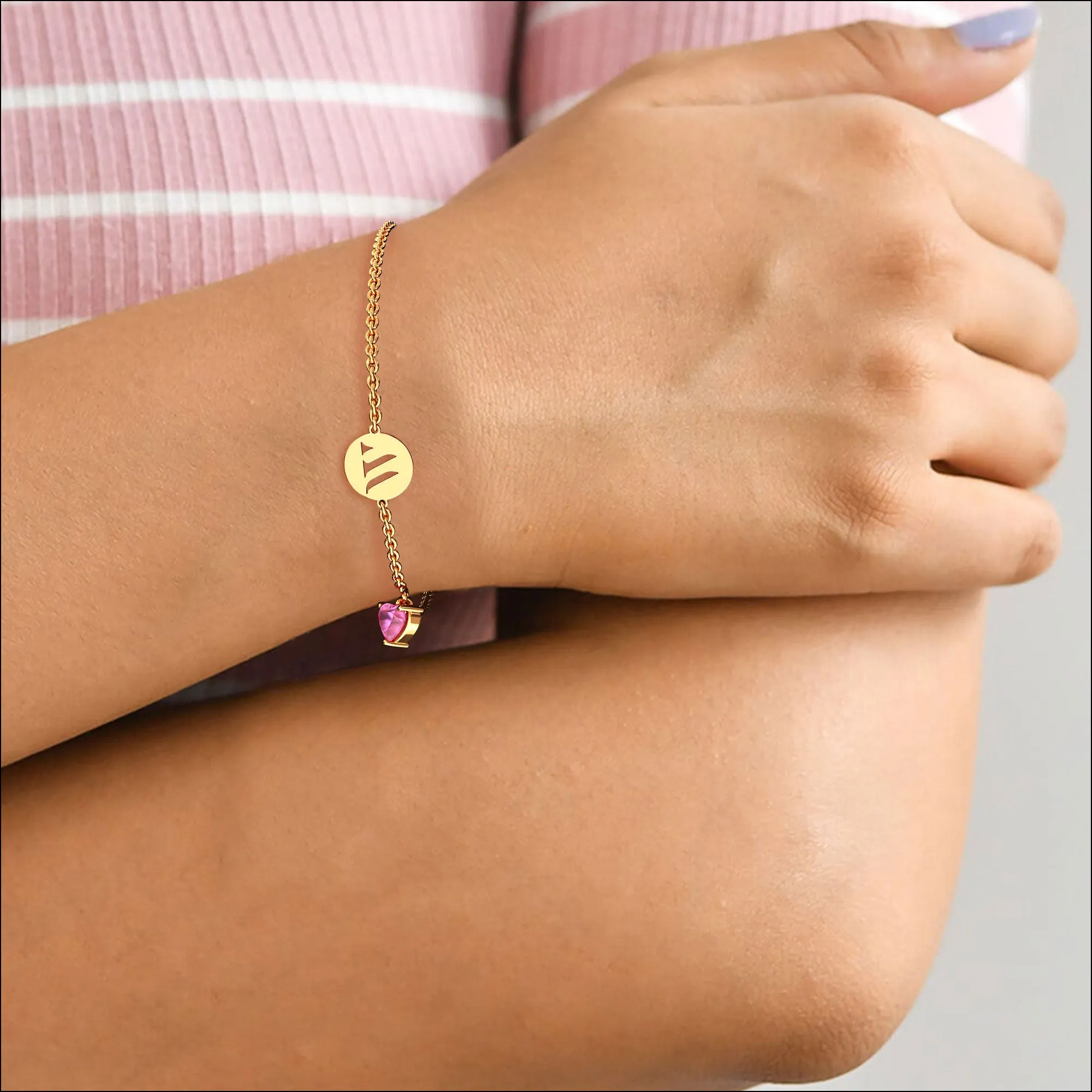Initial M Bracelet