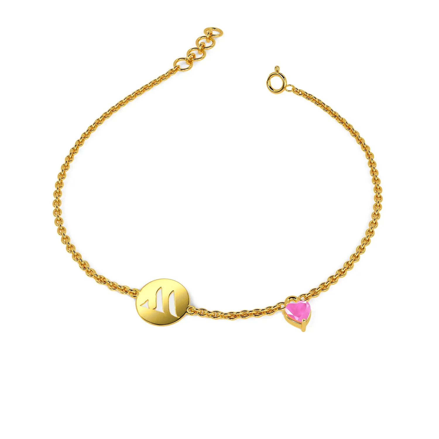 Initial M Bracelet