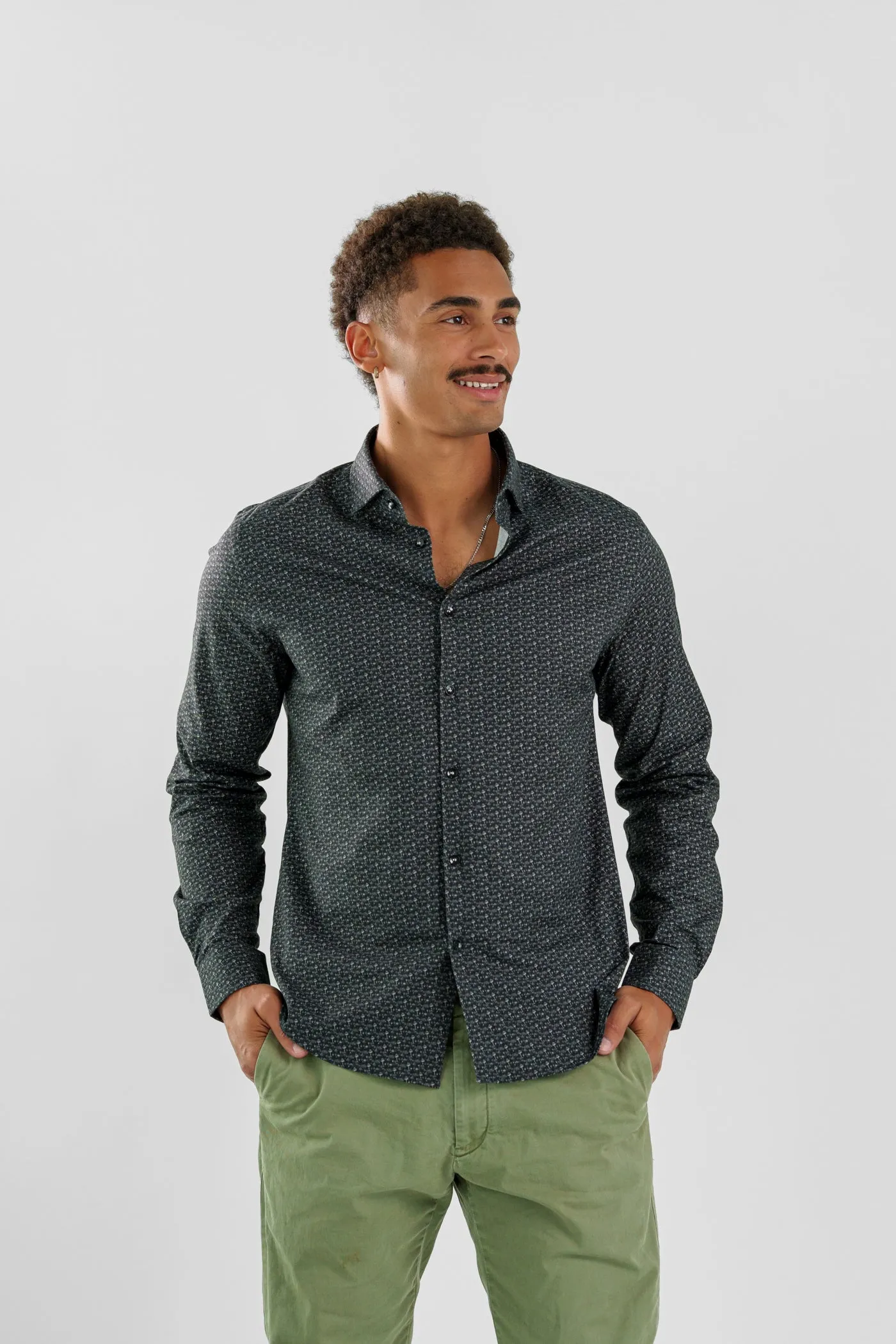NOVA - Black Mushrooms Long Sleeve Shirt