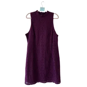 plum floral lace dress - 1X