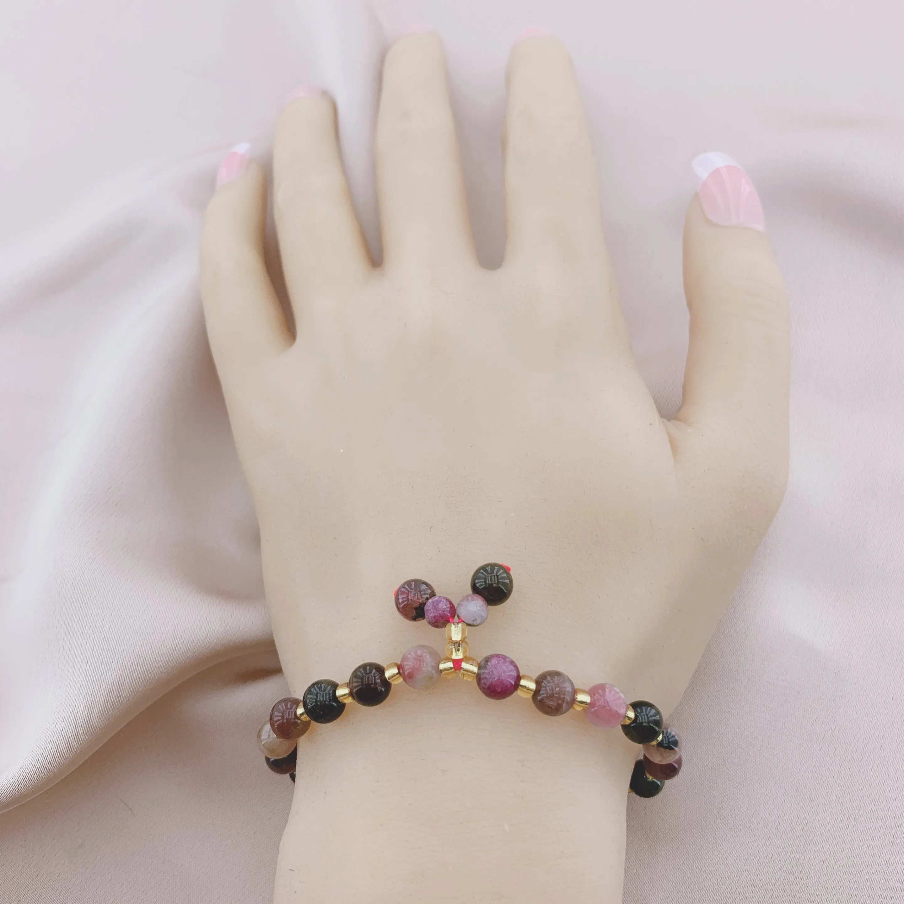 Women's Fashion Tourmaline Beads Gemstone Bracelet